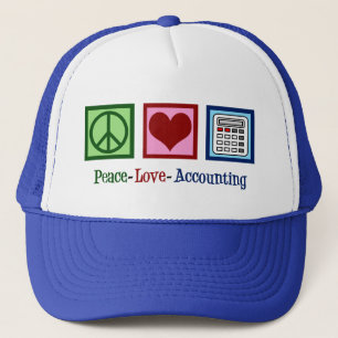 Peace Love Accounting Accountant Trucker Pet