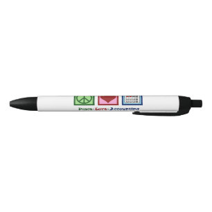Peace Love Accounting Custom Zwarte Inkt Pen
