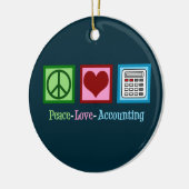 Peace Love Accounting Keramisch Ornament (Links)
