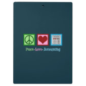 Peace Love Accounting Klembord (Achterkant)