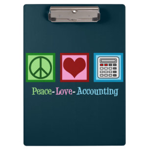 Peace Love Accounting Klembord
