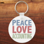 Peace Love Accounting Sleutelhanger (Voorkant)