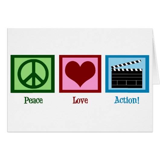 Peace Love Action ! Carte d'équipage (Devant horizontal)