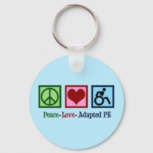 Peace Love Adapted PE Teacher Sleutelhanger