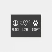 Peace Love Adopt Post-it® Notes (Voorkant)
