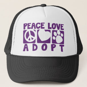 Peace Love Adopt Trucker Pet