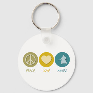 Peace Love Aikido Sleutelhanger