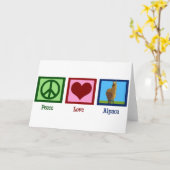 Peace Love Alpaca Kaart (Gele Bloem)