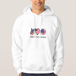 Peace Love America Heren hoodie