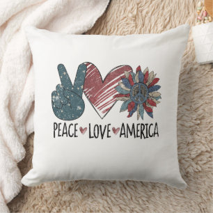 Peace Love America Kussen