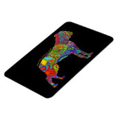 "Peace Love & American Bulldogs" Pop Art Magnet (Côté Gauche)