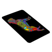 "Peace Love & American Bulldogs" Pop Art Magnet (Côté Droit)