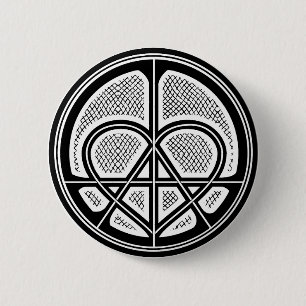 PEACE LOVE ANARCHY Humanitarian Symbol Button