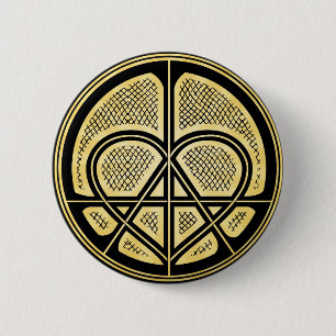 PEACE LOVE ANARCHY Humanitarian Symbol Button
