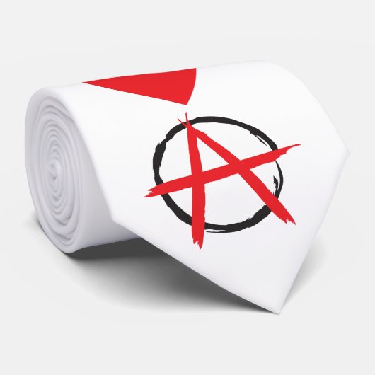 Peace Love Anarchy Simple stropdas (Opgerold)