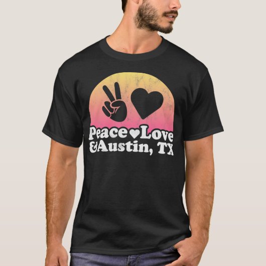 Peace Love and Austin, TX Teas Pullover (Voorkant)