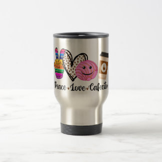 Peace Love and Cafecito Travel Mug, Coffee Reisbeker