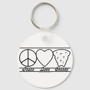 Peace Love and Cheese Sleutelhanger