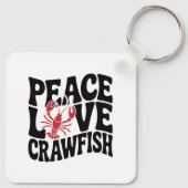 Peace Love and Crawfish Cajun Name Sleutelhanger (Achterkant)