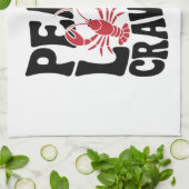 Peace Love and Crawfish Cajun  Theedoek (Gevouwen)