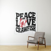 Peace Love and Crawfish Cajun  Wandkleed (In situ)