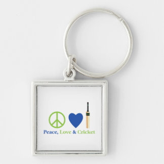 Peace Love and Cricket T - shirts and Gifts Sleutelhanger