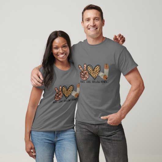 Peace Love And Hollow Points Leopard T-shirt (Unisex)