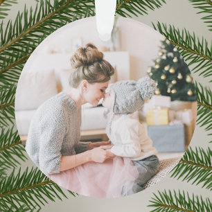 Peace Love and Hugs Minimale kerstfoto Ornament