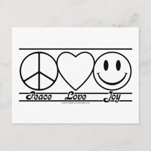 Peace Love and Joy Briefkaart