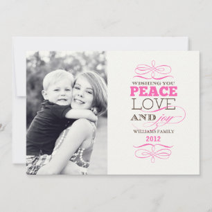 Peace Love and Joy Cards Feestdagenkaart