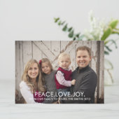 Peace, Love and Joy Holiday Carte photo 2013 (Debout devant)