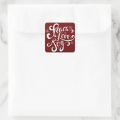 Peace Love and Joy Script Stickers Rouge Holiday (Sac)