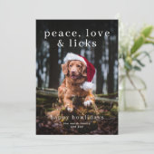 Peace, Love and Licks Happy Howlidays Carte de vac (Debout devant)