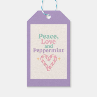 Peace, Love and Peppermint Cadeaulabel