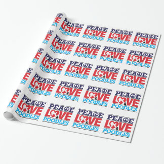 Peace Love and Poodles Cadeaupapier