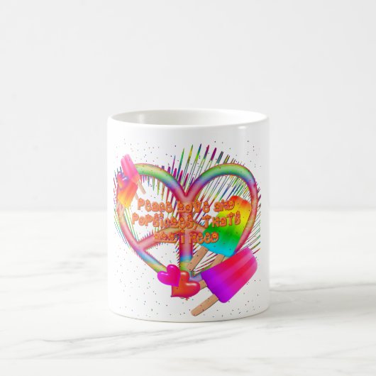 Peace Love and Popsicles-Coffee Mug (Centre)