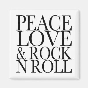 Peace Love and Rock'N Roll Magneet