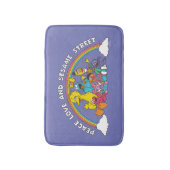 Peace, Love and Sesame Street Badmat (Voorkant Verticaal)