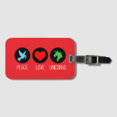 Peace love and unicorns bagagelabel (Voorkant (horizontaal))
