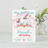 Peace Love and Unicorns Hippie BIrthday Party Kaart (Staand voorkant)