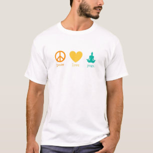 Peace Love and Yoga Meditation Relaxed Namaste T-shirt