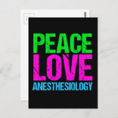 Peace Love Anesthesiology Briefkaart (Voorkant / Achterkant)