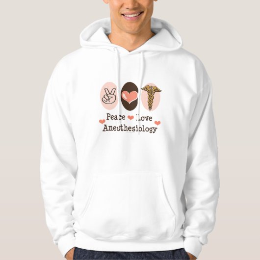 Peace Love Anesthesiology Hooed Sweatshirt (Voorkant)