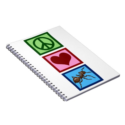 Peace Love Ants Notitieboek (Rechterzijde)