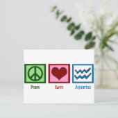Peace Love Aquarius Briefkaart (Staand voorkant)
