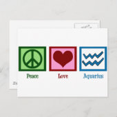 Peace Love Aquarius Briefkaart (Voorkant / Achterkant)