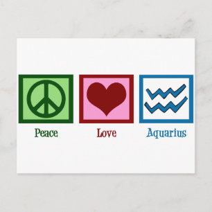 Peace Love Aquarius Briefkaart