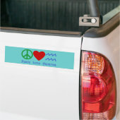 Peace Love Aquarius Products Bumpersticker (Op Truck)