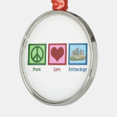Peace Love Archeology Metalen Ornament (Links)