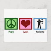 Peace Love Archery Briefkaart (Voorkant)